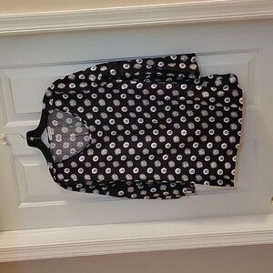 Pleione black dot graphic print small
